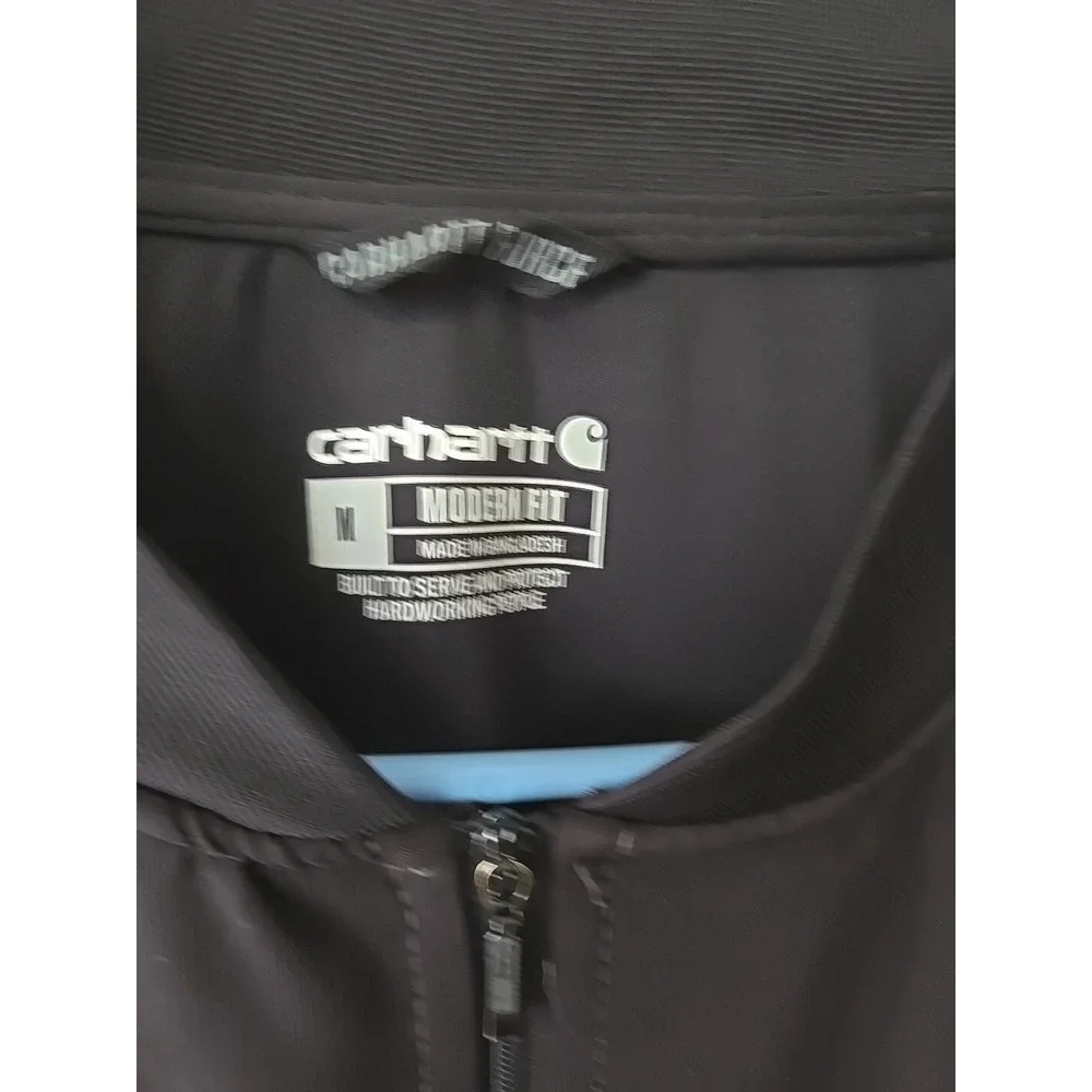 Carhartt Force Womens Full Zip Polyester Jacket Black Work Utility Coat Jacket M - Picture 4 of 10